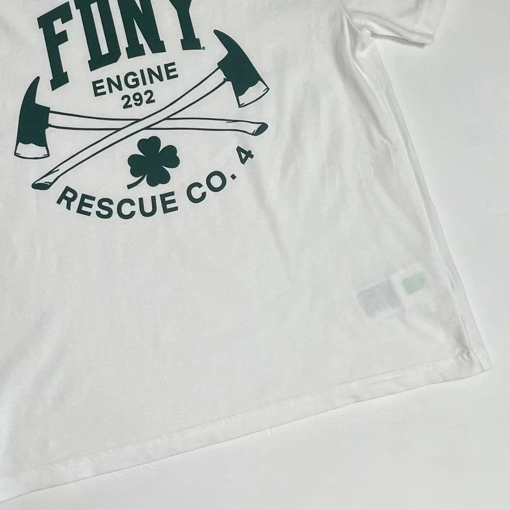 NWT!! J. CREW‎ Crewcuts Kids' FDNY Limited Edition Short Sleeve Shamrock L 10-11